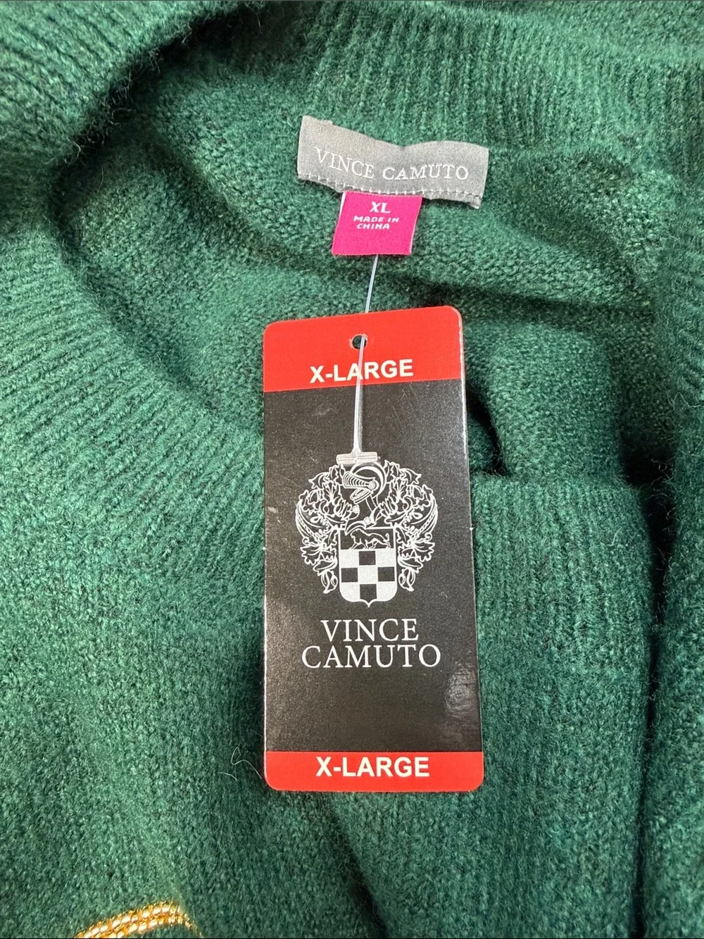 Vince Camuto NWT Green Peace Holiday Christmas Cozy Soft Crewneck Sweater XL